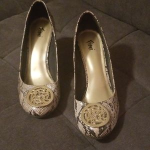 Fiona Snake Skin Wedge Shoes